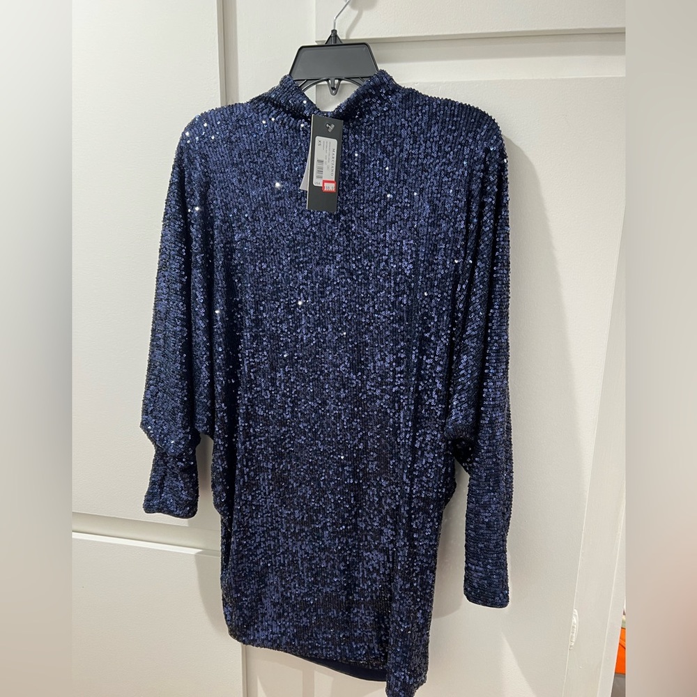 NWT GUESS BLUE SEQUIN DRESS
